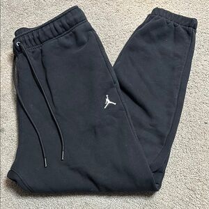 Jordan Black Sweatpants with White Logo